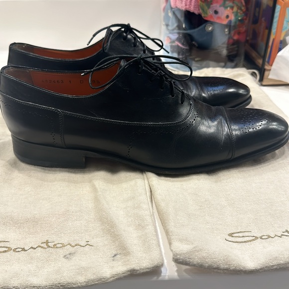 Santoni Danby Cap Toe Oxford Shoes - Picture 7 of 10